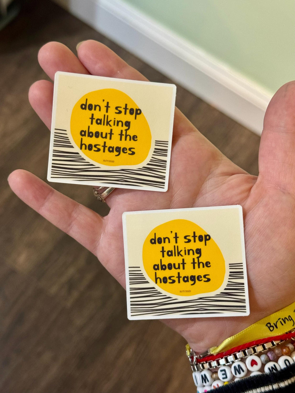 Don't Stop Talking About The Hostages Sticker