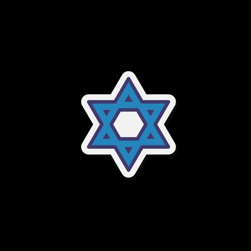 Judea Stickers (5-Pack): Israel Flag, Chai, Jerusalem Stamp, Magen David, Israel Menorah Emblem)