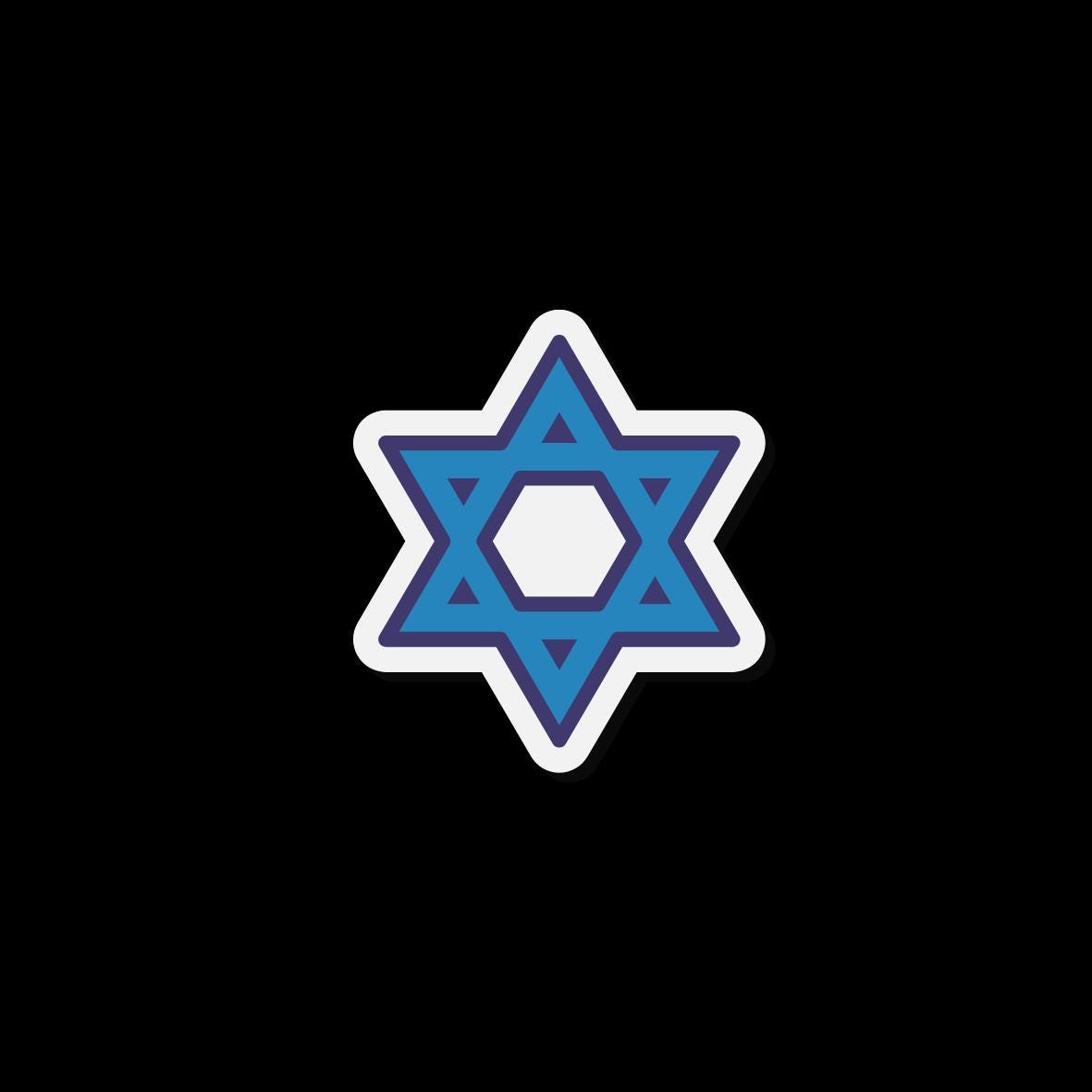 Judea Stickers (5-Pack): Israel Flag, Chai, Jerusalem Stamp, Magen David, Israel Menorah Emblem)