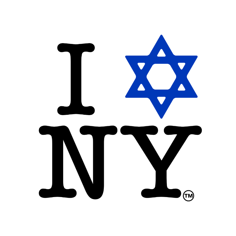 I LOVE NEW YORK Jewish Star Stickers