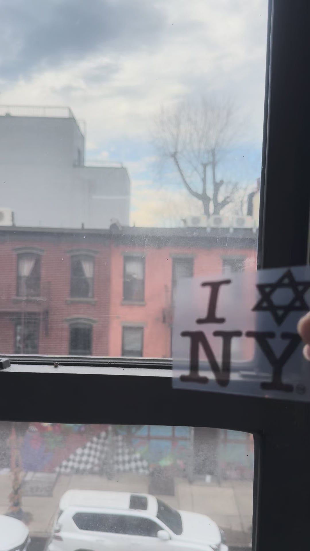 I LOVE NEW YORK (100pc) Jewish Star Holographic & Clear Thermal Stickers