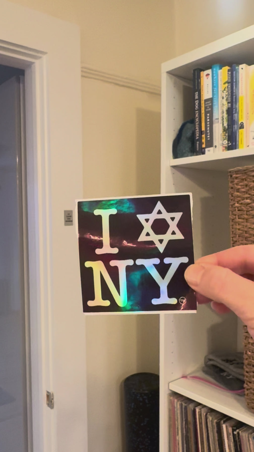 I LOVE NEW YORK (100pc) Jewish Star Holographic Thermal Stickers